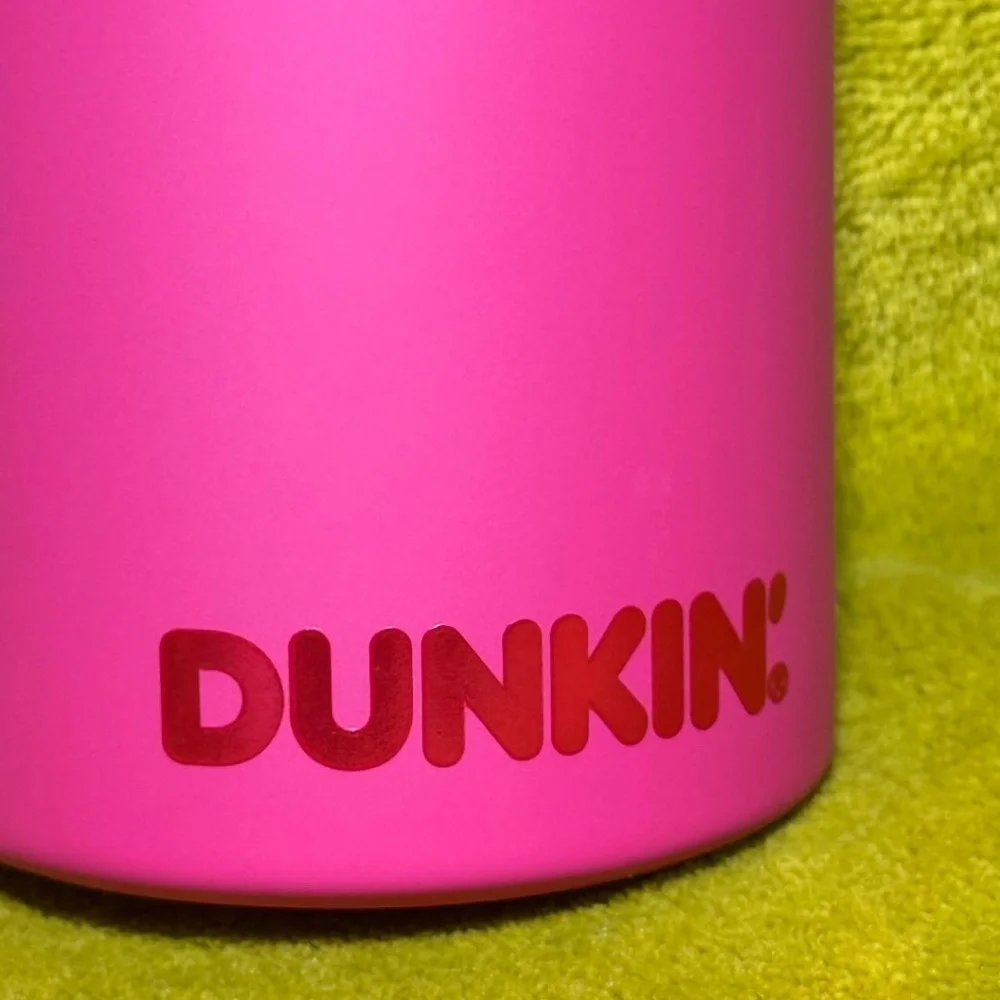 Dunkin Donuts 20oz Polished Stainless Steel Tumbler In Pink